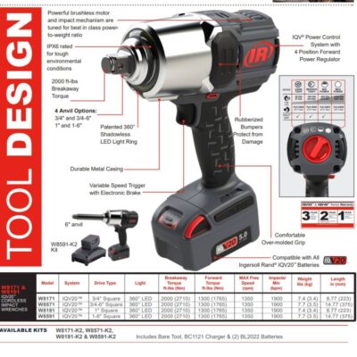 W8171  IQV20™ high impact cordless impact wrenches